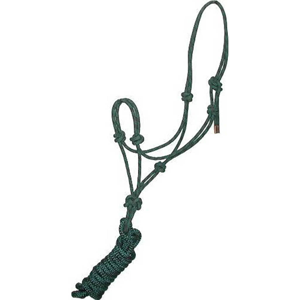 Gatsby Classic Cowboy Rope Halter W/Lead (BEIGE/BLACK, HORSE)