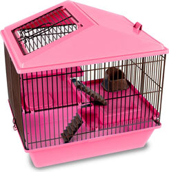 Animal House 2-Level Hamster Home (ASSORTED, 16X12X15 IN)