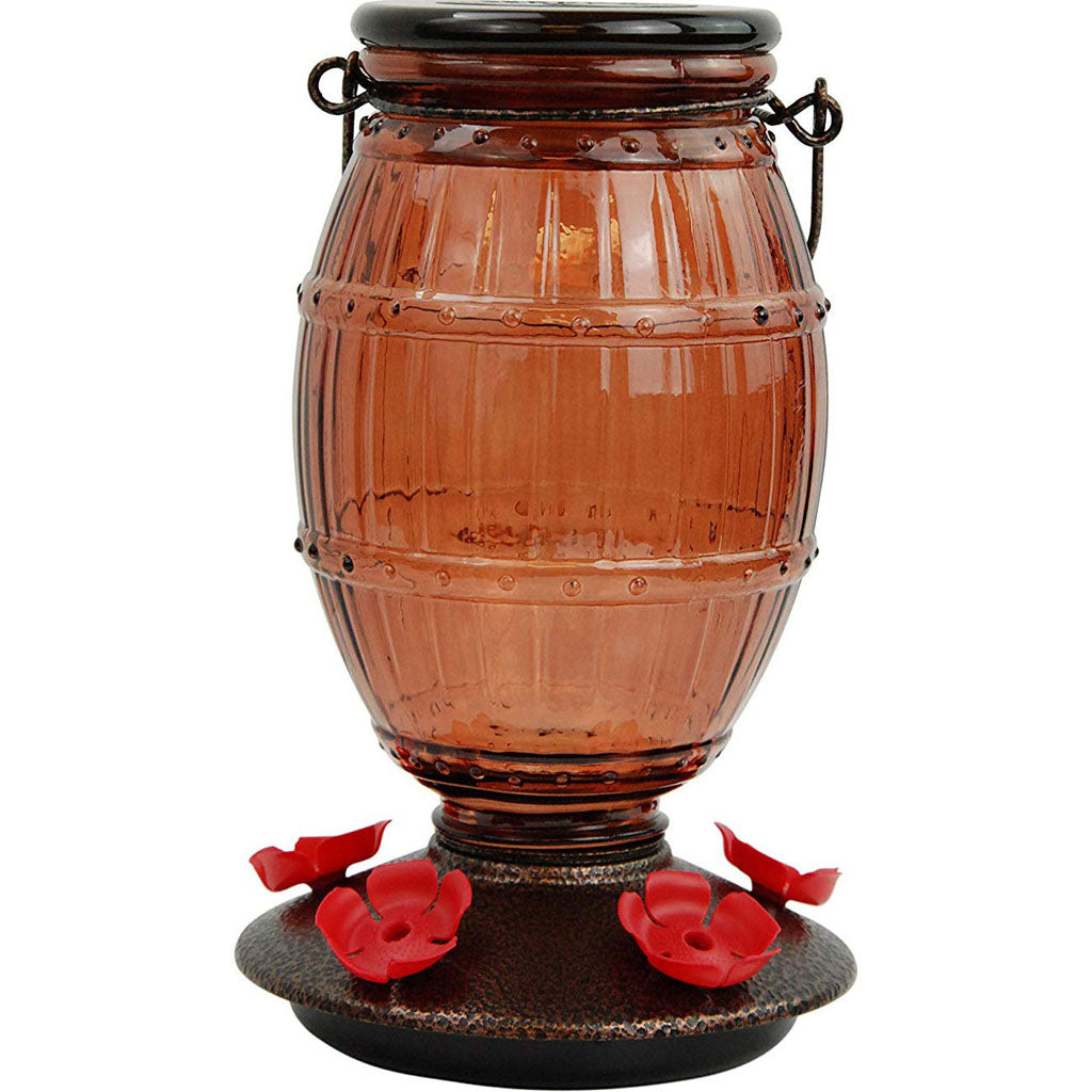 Prohibition Top-Fill Glass Hummingbird Feeder (36 OZ CAP)