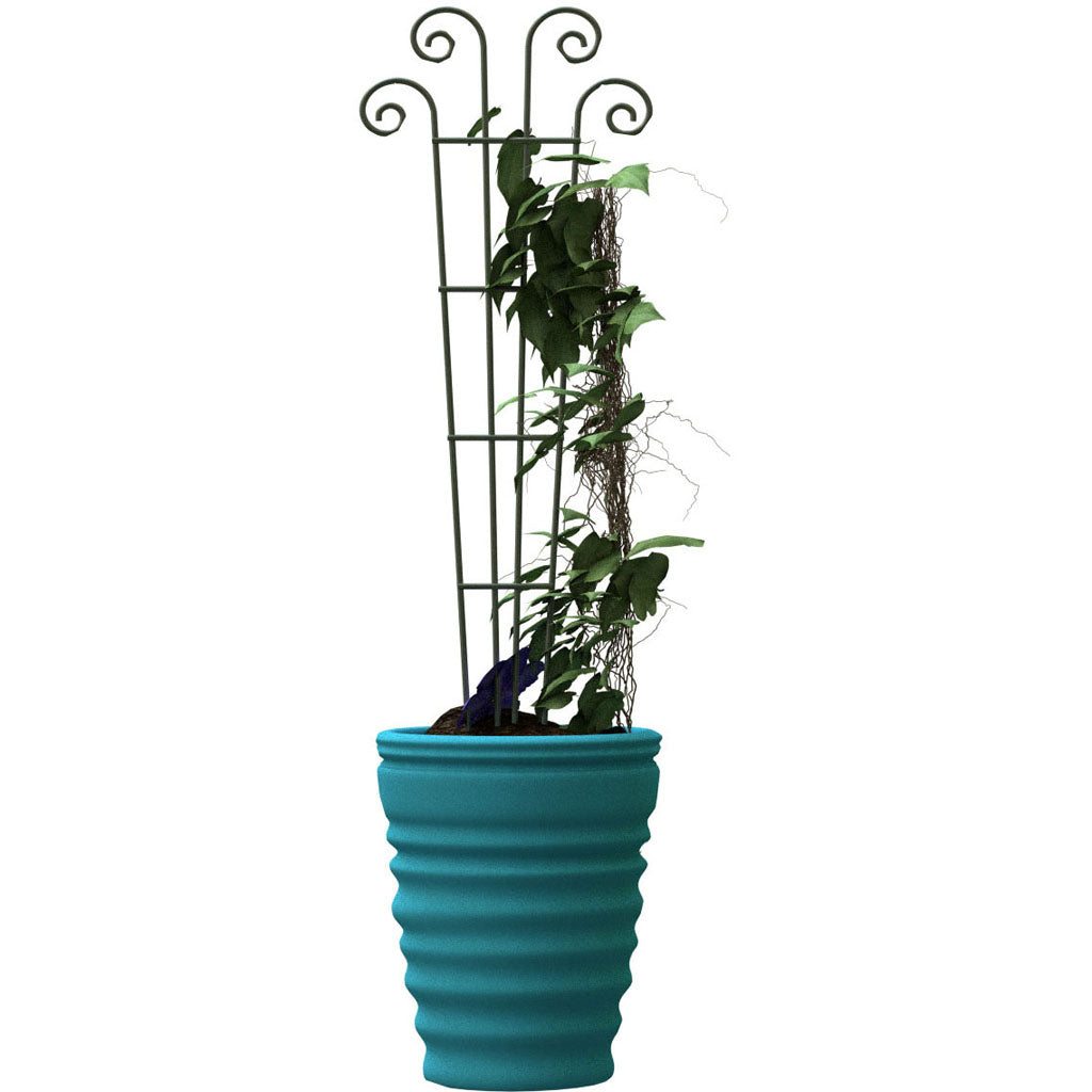 Wave Pot Garden Trellis (GREEN, 48X16 IN)