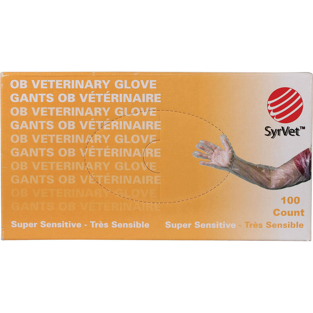 Shoulder Length Disposable Ob Glove 1.25 Mil (ORANGE, 36 IN - 100CT)
