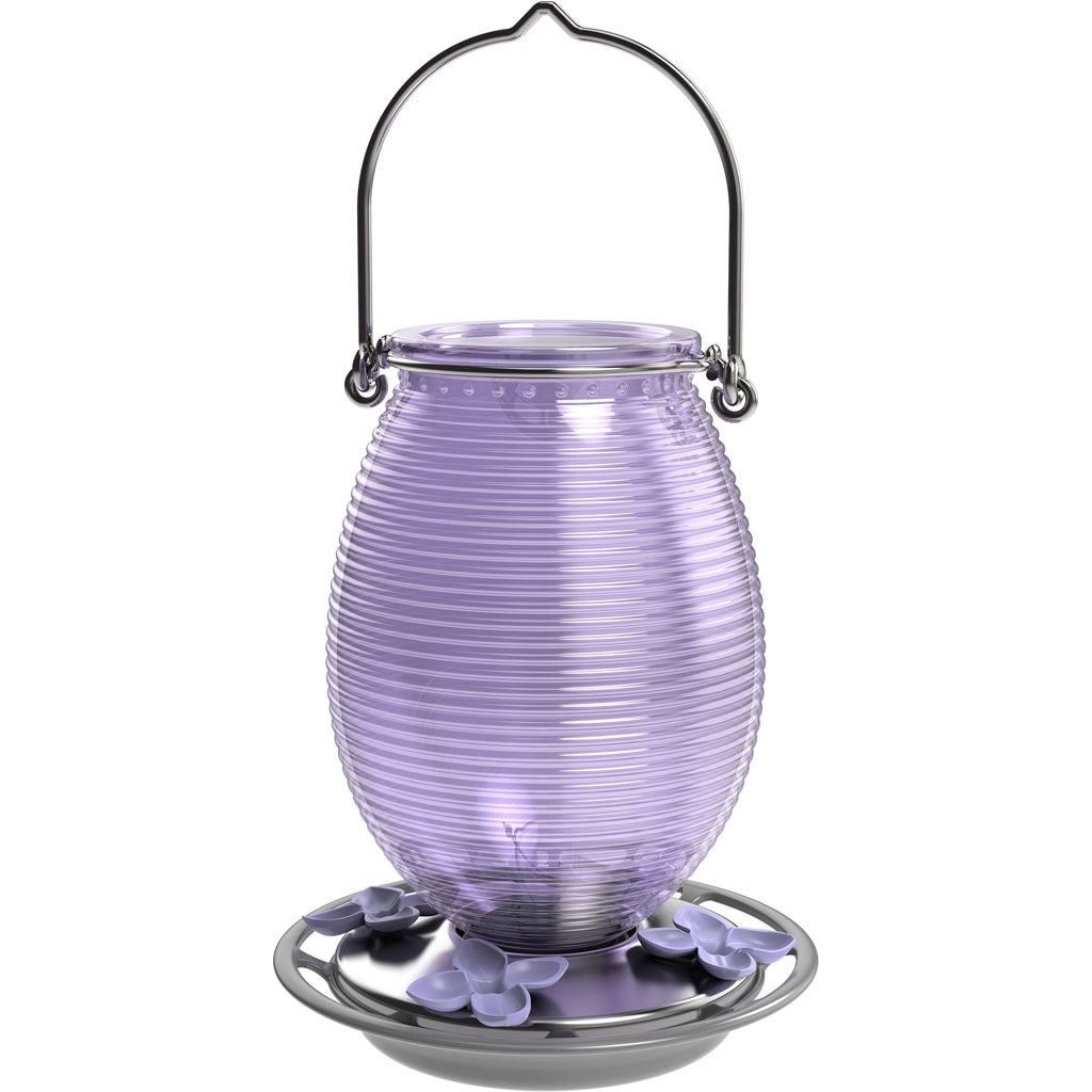 Lilac Dreams Antique Glass Hummingbird Feeder (PURPLE, 29 OZ)