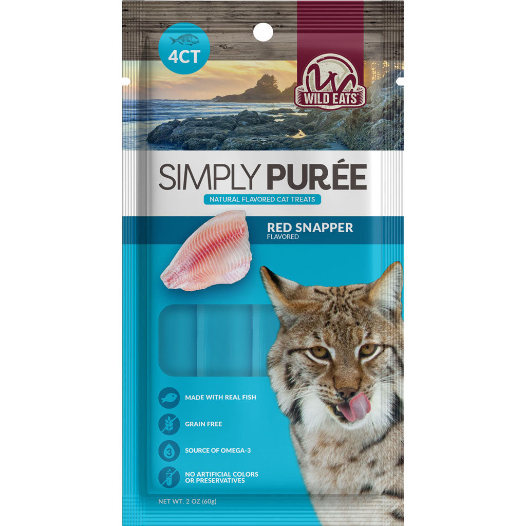 Wild Eats Cat Puree Treats (RED SNAPPER, 4 PK)