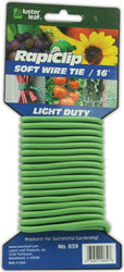 Rapiclip Light Duty Soft Wire Tie (GREEN, 16 FT)