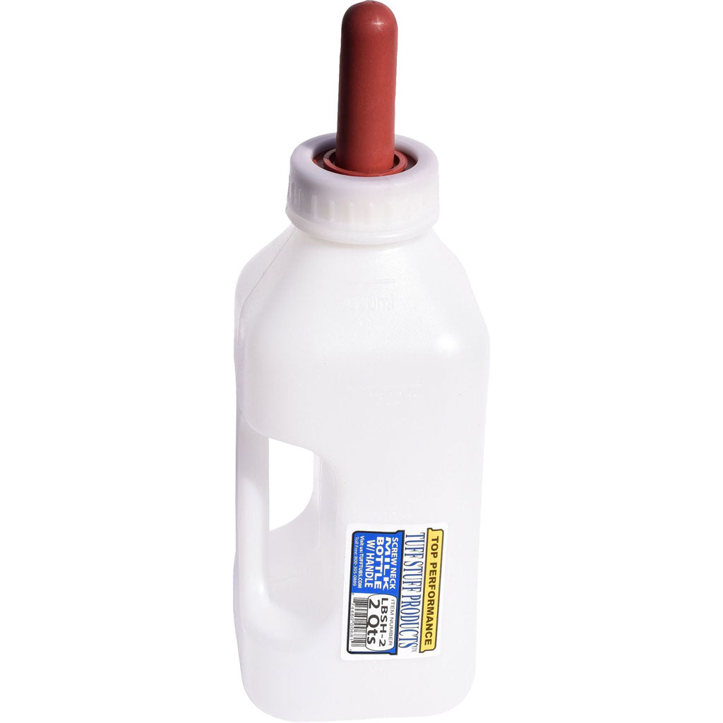 Screw On Nipple Bottle W/Handle (WHITE, 2 QT)