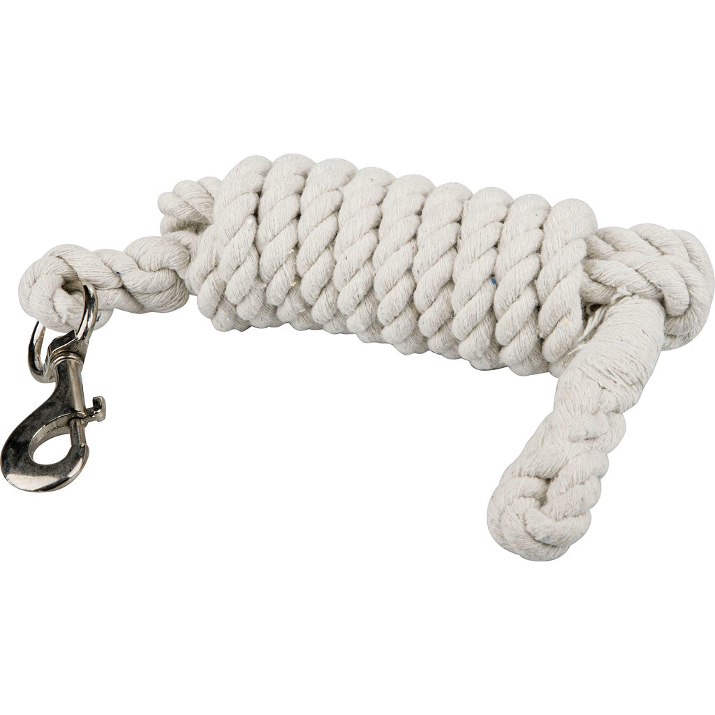 Gatsby Cotton Lead/Bolt Snap (WHITE, 5/8 IN X 10 FT)