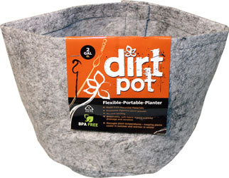 Hydrofarm Dirt Pot Flexible Planter (GRAY, 2 GAL)