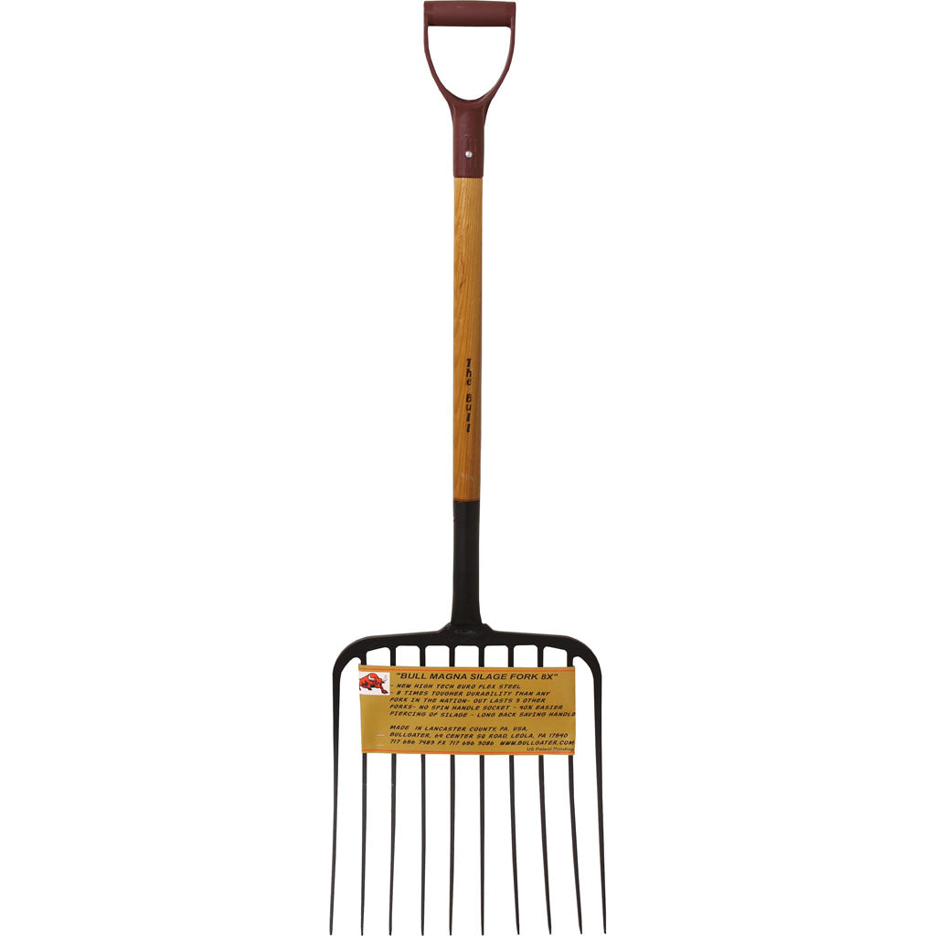 Bull Magna 10 Tine Silage Fork Long Handle (32 IN)