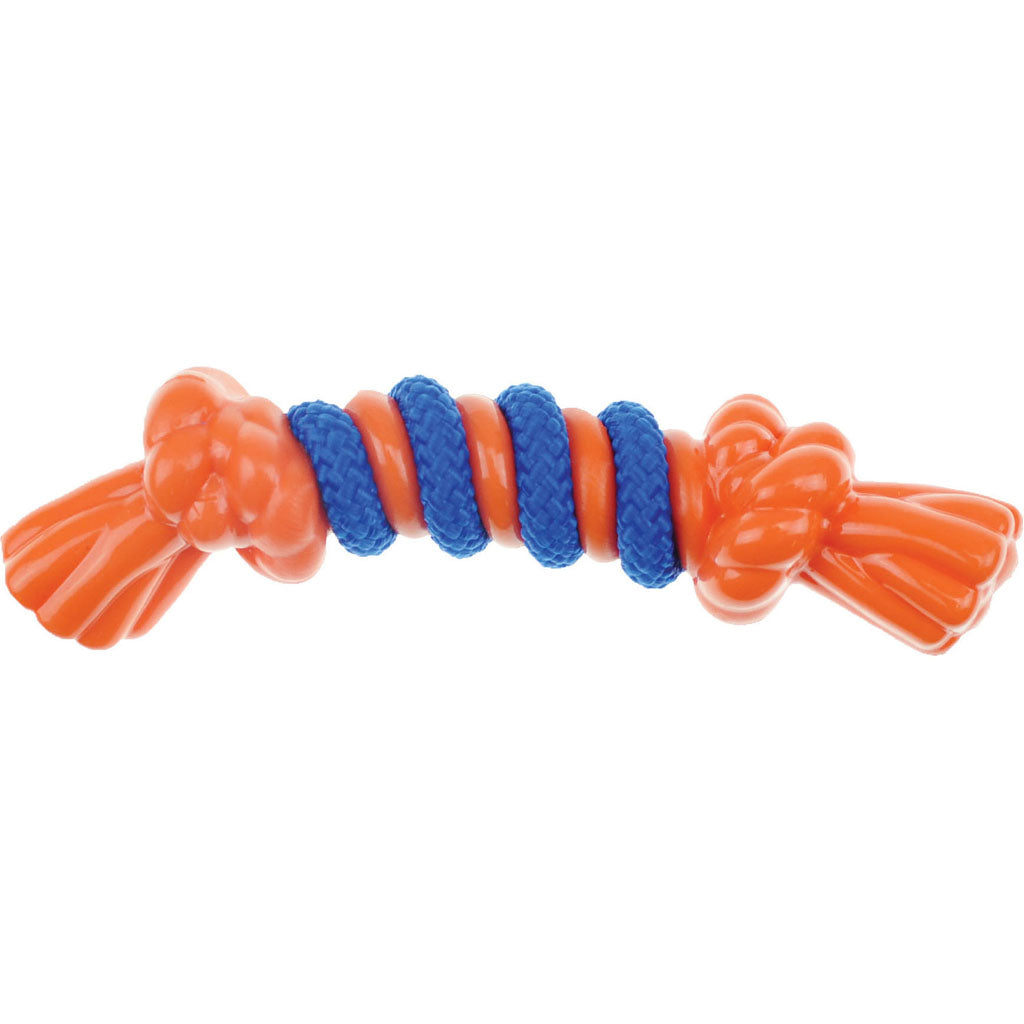 Infinity Tpr/Rope Bone Dog Toy (ORANGE, SM - 8 IN)