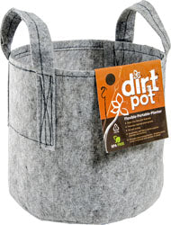 Hydrofarm Dirt Pot Flexible Planter W/Handles (GRAY, 20 GAL)