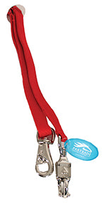 Nickel Snap Nylon Web Adjustable Trailer Tie (RED, UP TO 46 IN)