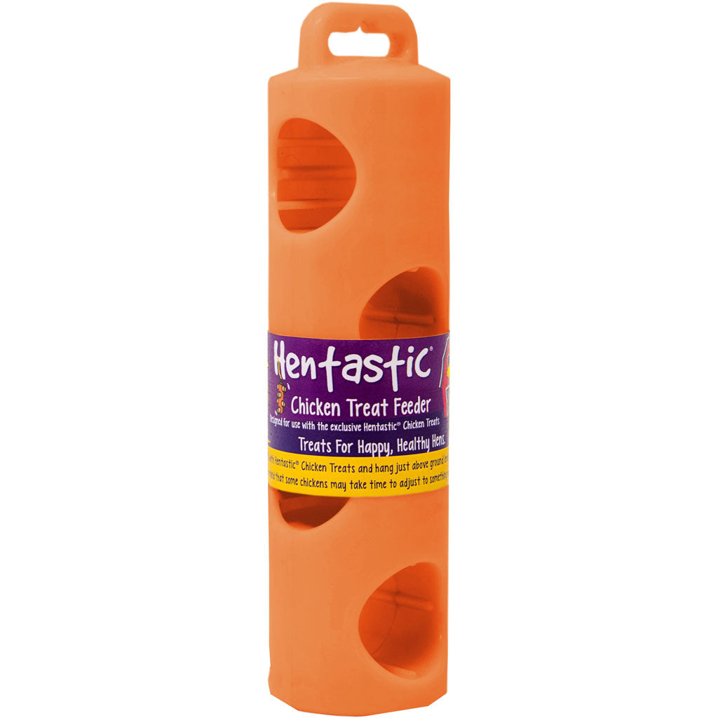 Hentastic Chicken Hanging 4 Hole Treat Feeder (ORANGE)