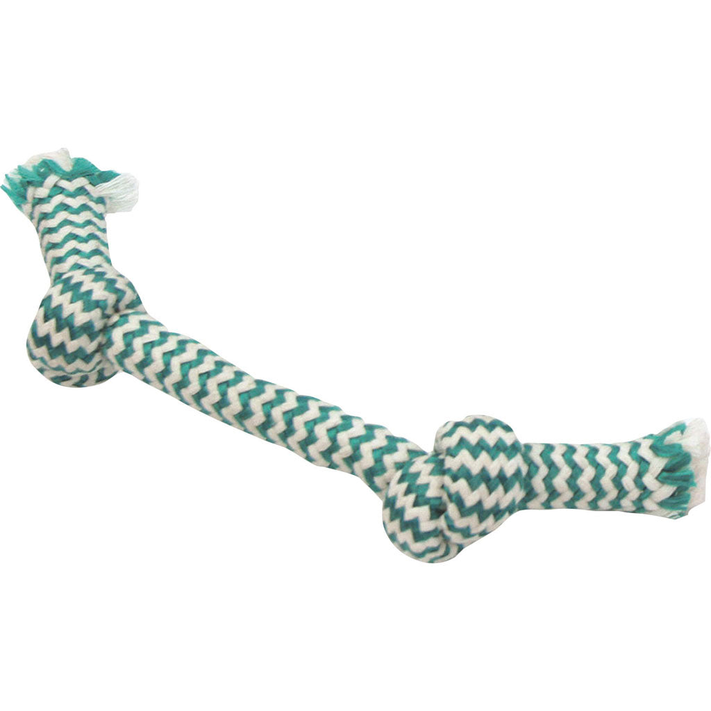 Mammoth Extra Fresh 2 Knot Bone (GREEN/WHITE, 9 IN)