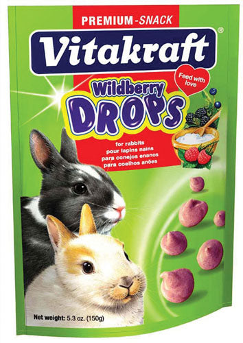 Vitakraft Drops Rabbit Treats (WILDBERRY, 5 OZ)