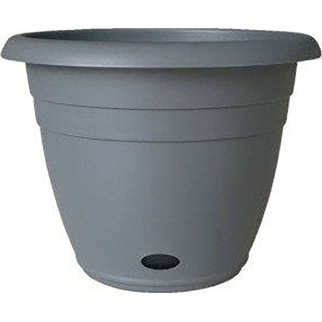 Southern Patio Jackson Self-Watering Planter (GRAY, 11 IN)