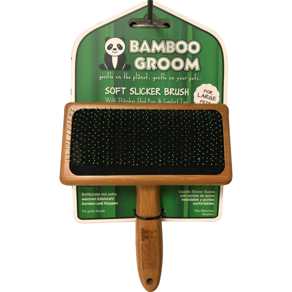 Bamboo Groom Soft Slicker Brush (LG)
