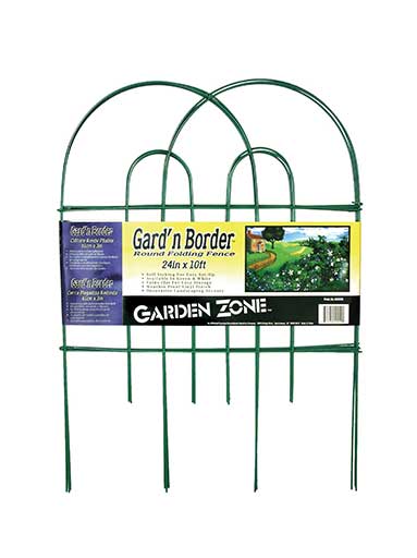 Gard'N Border Round Folding Border Fence (GREEN, 24 IN X 10 FT)