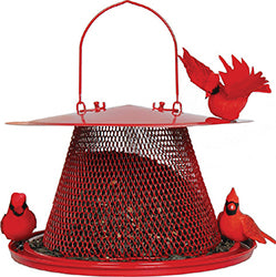 Mesh Cardinal Wild Bird Feeder (RED, 2.5 LB CAP)