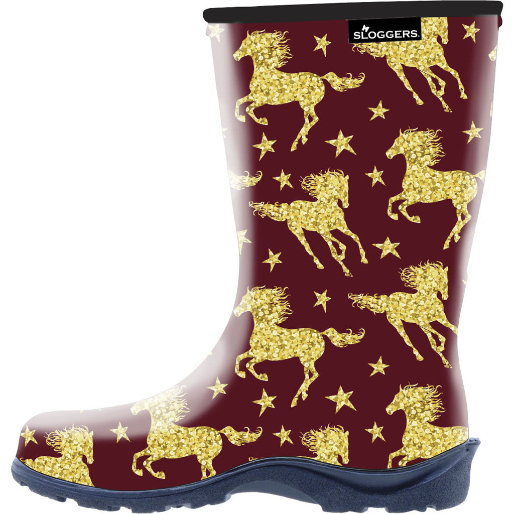 Sloggers Womens Waterproof Comfort Boot (HORSE STAR BARN, SZ 11)