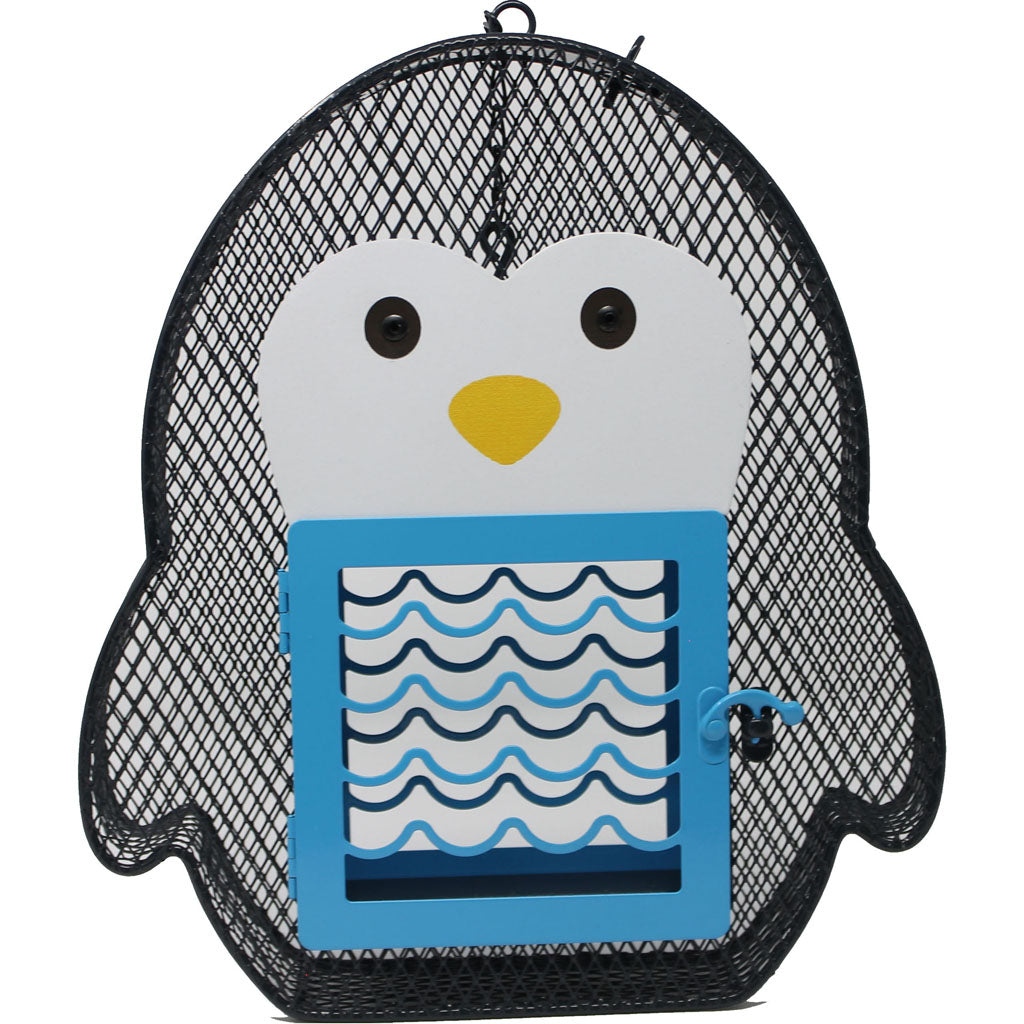 Suet 'N Seed Feeder Penguin (BLUE/WHITE, 2 CAKE CAP)