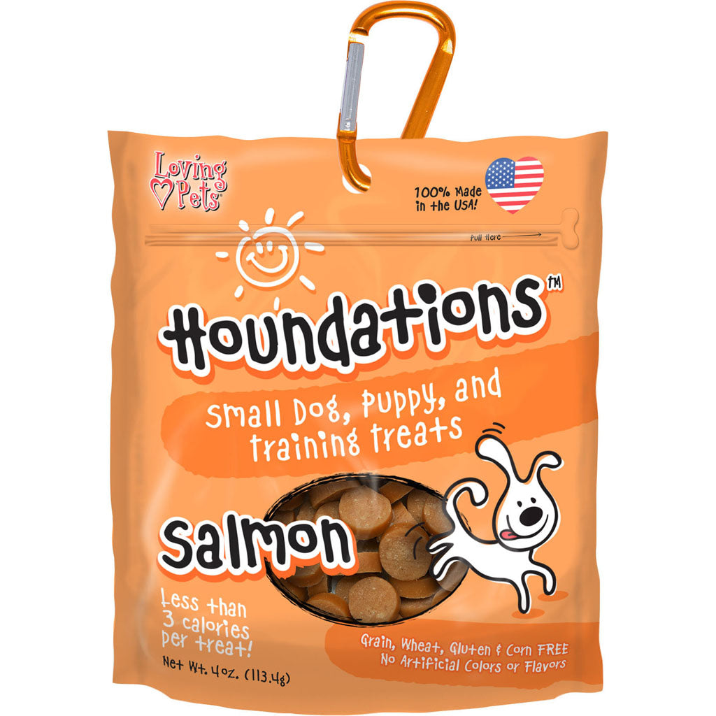 Houndations Usa Training Treats W/Carabiner (SALMON, 4 OZ)