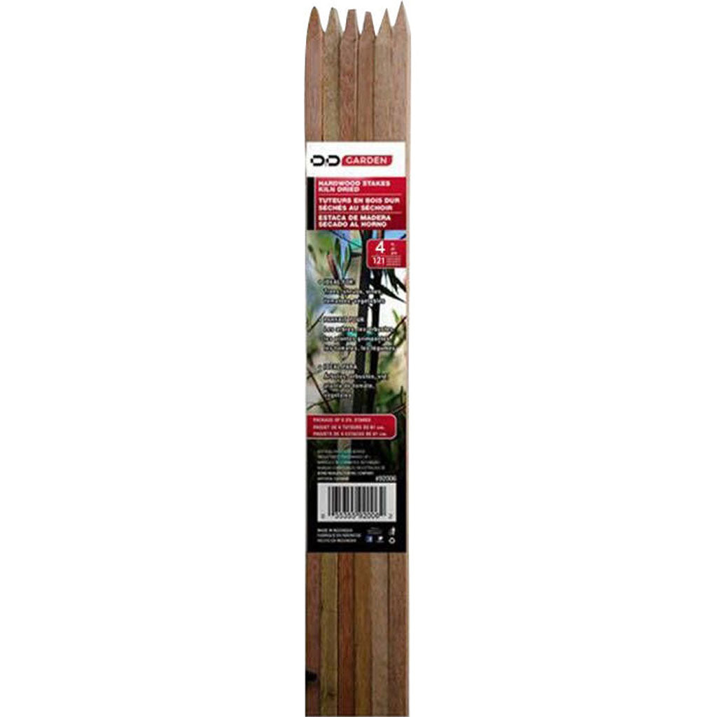 D&D Garden Packaged Hardwood Stakes (4 FT-6 PK)