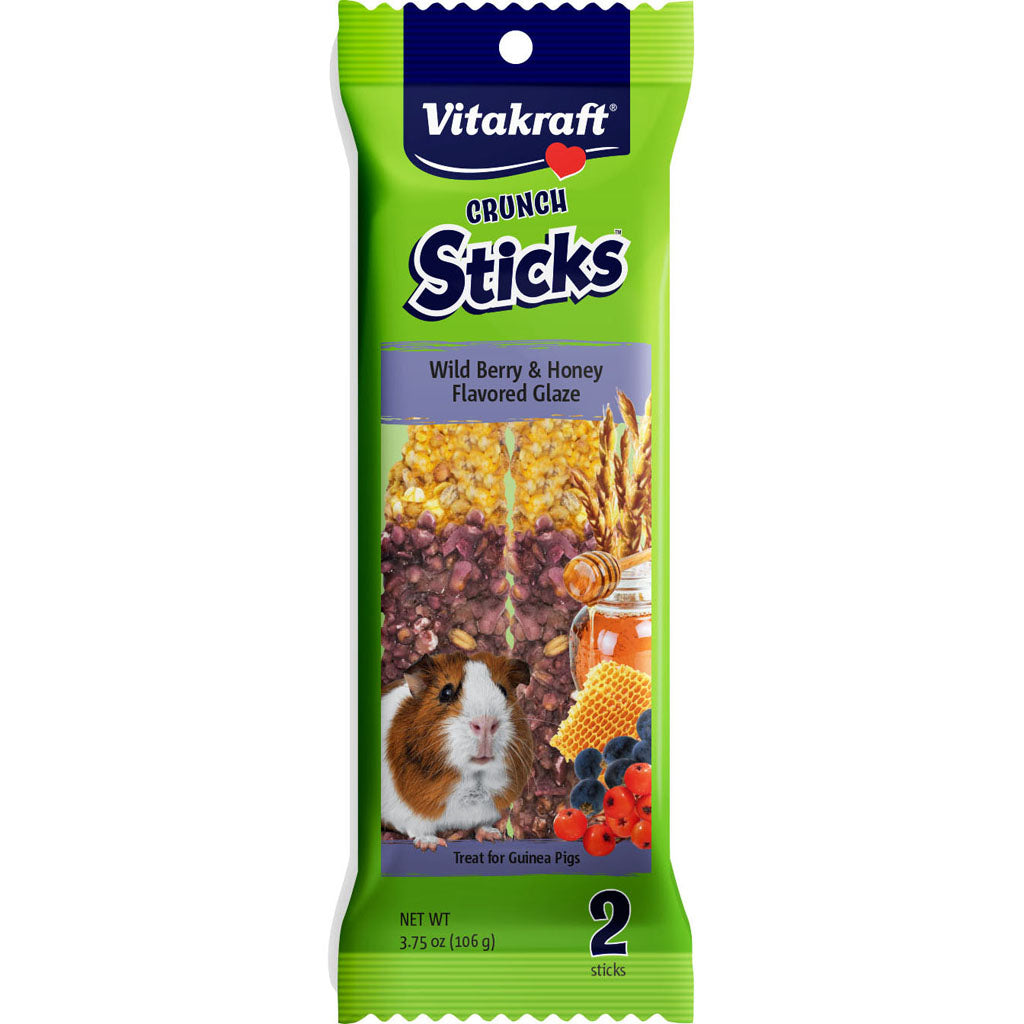 Vitakraft Crunch Sticks Guinea Pig Treats (WILDBERRY/HONEY, 3.75 OZ-2 PK)