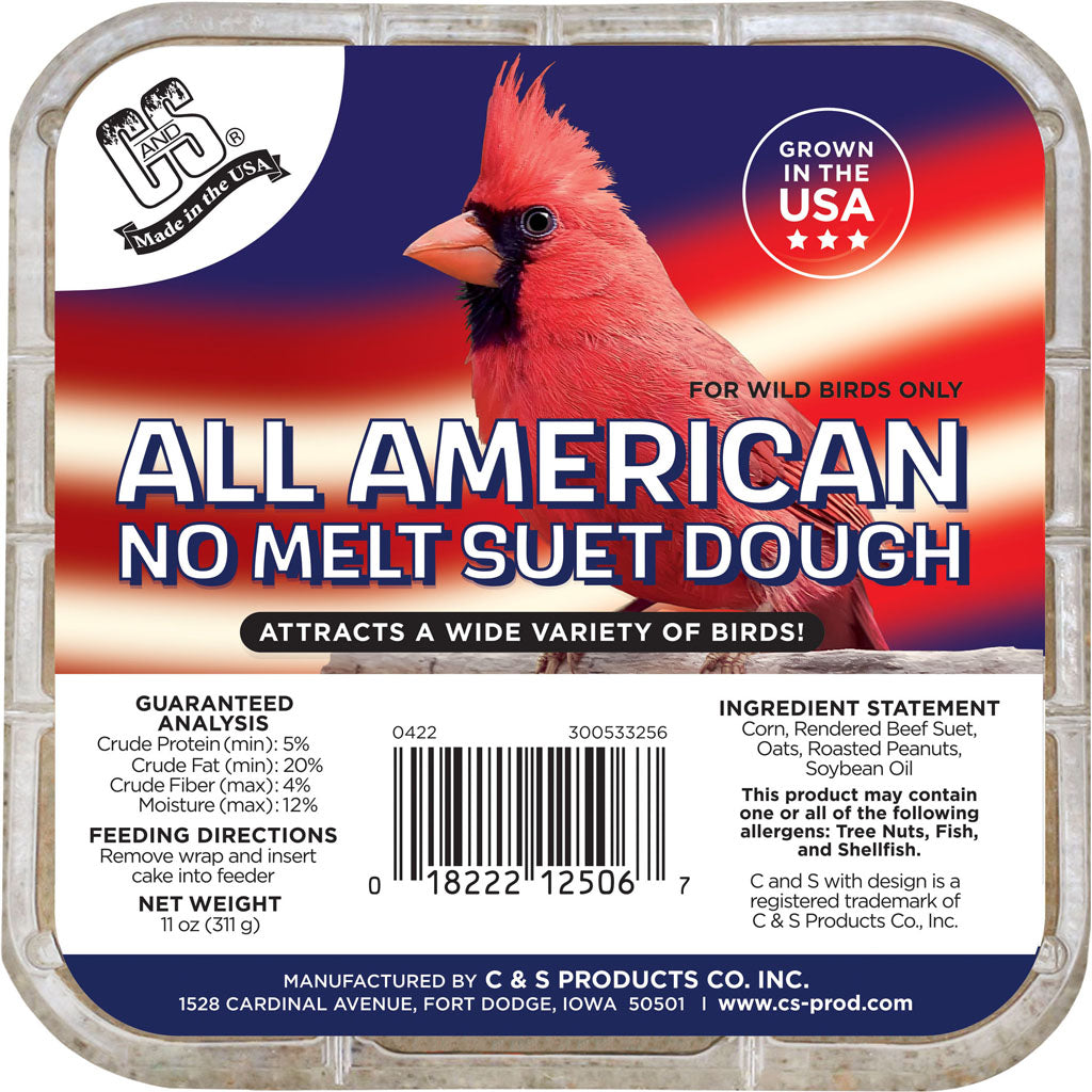 C&S All American No Melt Suet Dough (CORN/PEANUT, 11 OZ)