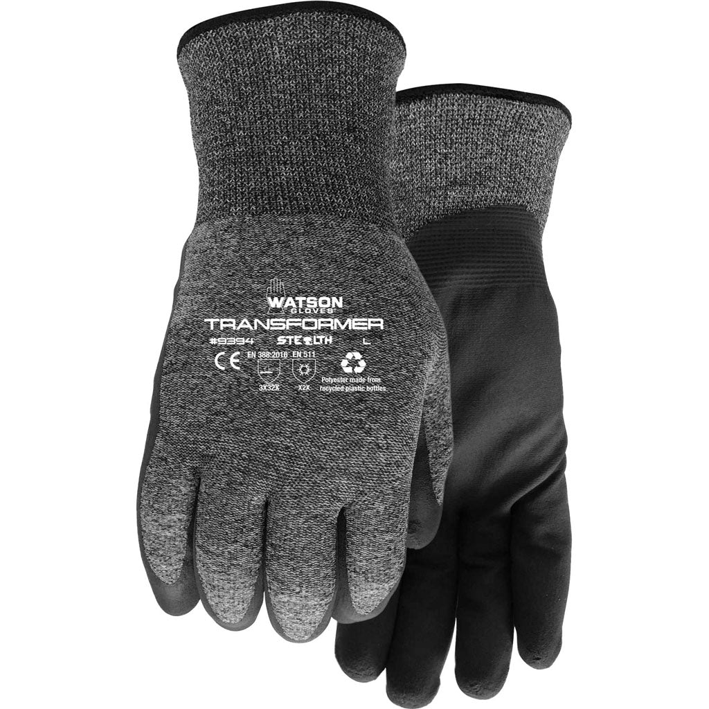 Watson Gloves Mens Stealth Transformer Wastenot (BLACK, XL)