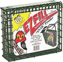 C&S E-Z Fill Seed Cake  Snak  Feeder (GREEN, 2.75X8.375X7 IN)