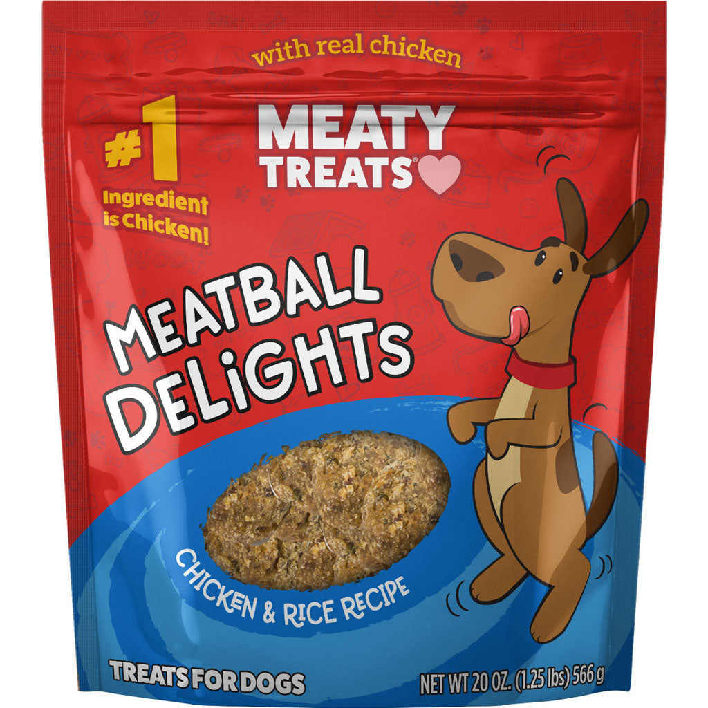 Meaty Treats Meatball Delights (CHICKEN/RICE, 20 OZ)