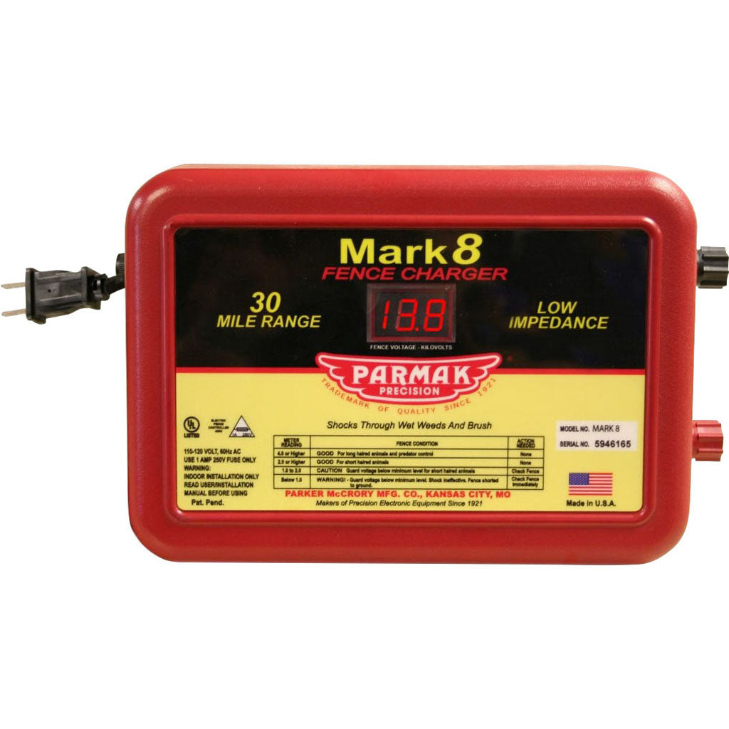 Parmak Mark8 Multipower Fence Charger (RED, 30 MILE)