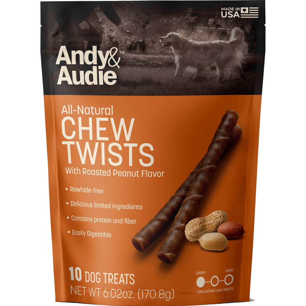 Andy & Audie Alternative Twist Chews For Dogs (NUT, SMALL-10 CT)