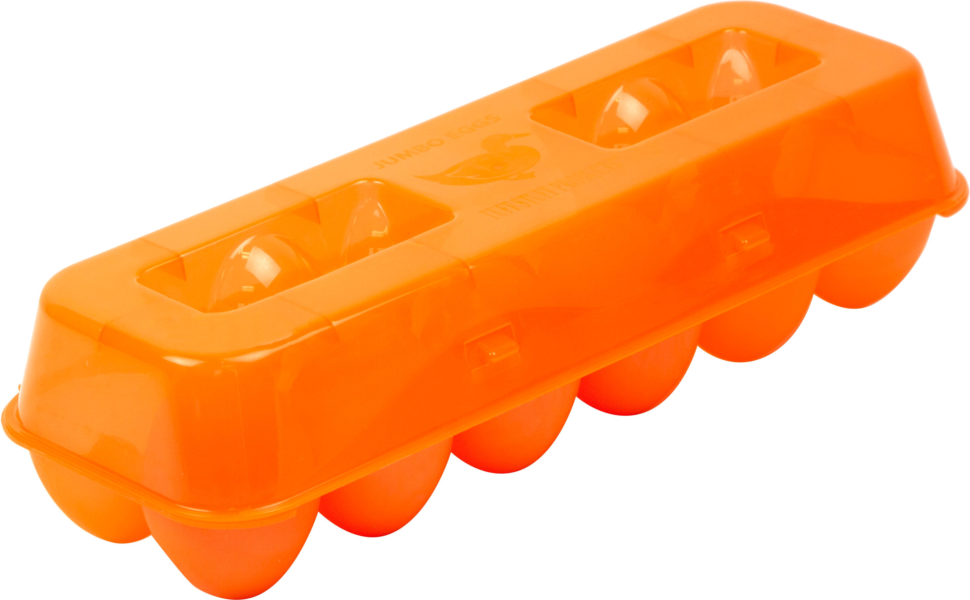 Tuff Stuff Plastic Jumbo/Duck Egg Tray (ORANGE, 12 PC)