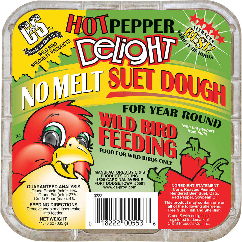 C&S Delight No Melt Suet Dough (HOT PEPPER, 11.75 OZ)