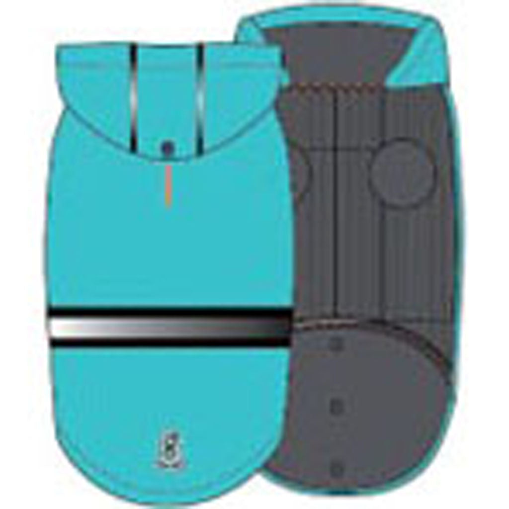 Goo-Eez Reflective Hooded Raincoat (BABY BLUE/GREY, SM)