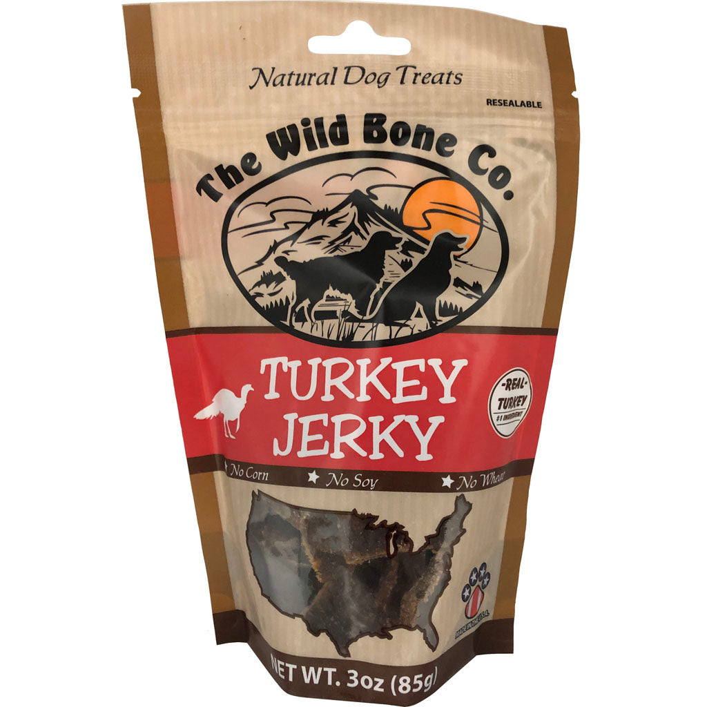 The Wild Bone Co. Natural Jerky Dog Treats (TURKEY, 3 OZ)