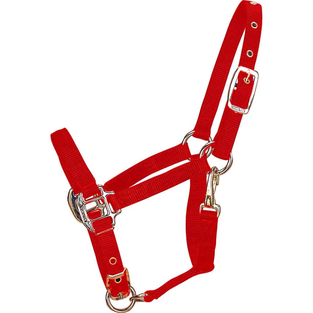 Hamilton Adjustable Chin Halter W/Snap (RED, PONY)