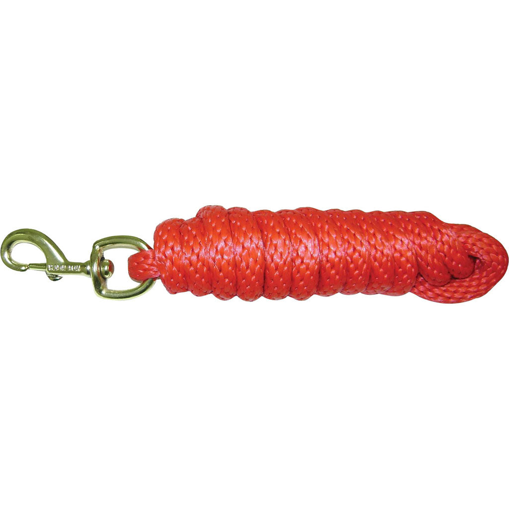 Hamilton Poly Lead W/Bolt Snap (RED, 10 FT)