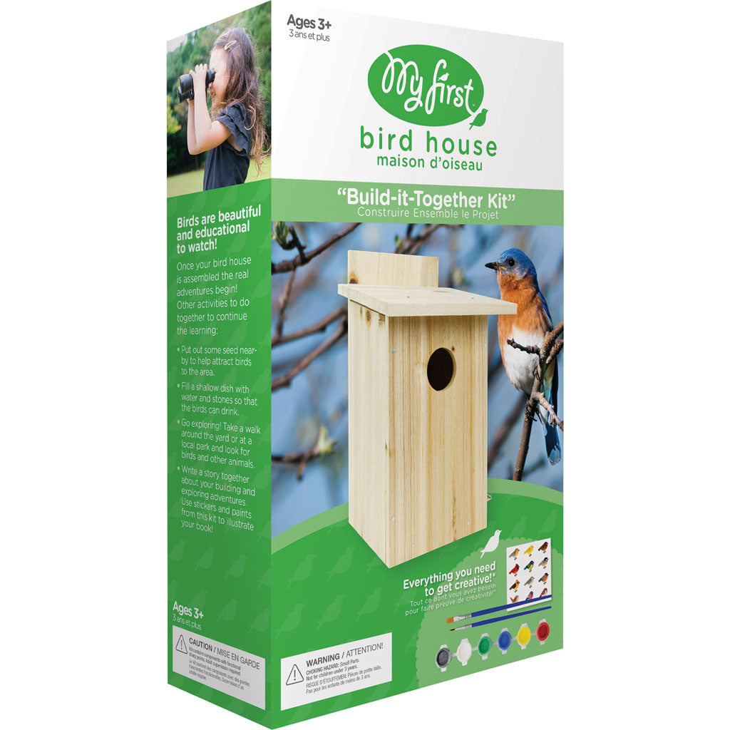 My First Blue Bird House W/ Viewing Window Diy Kit (NATURAL)
