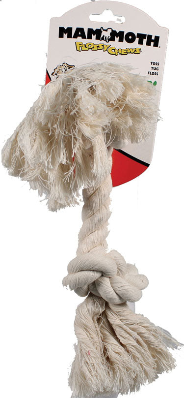Flossy Chews Cotton Rope Bone (WHITE, 14 IN)