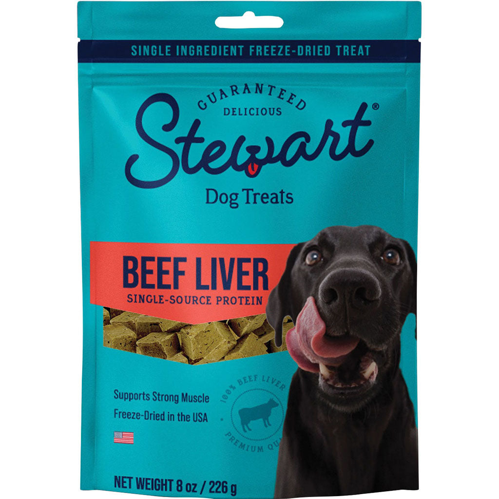 Stewart Freeze Dried Dog Treats Pouch (BEEF LIVER, 8 OZ)