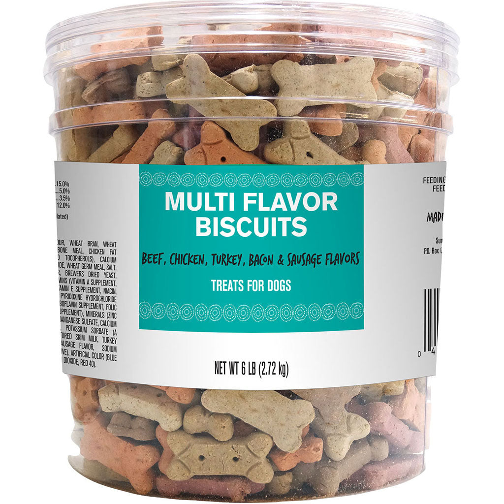 Pet Life Dog Biscuits Barrel (MULTI-FLAVOR, 6 LB)