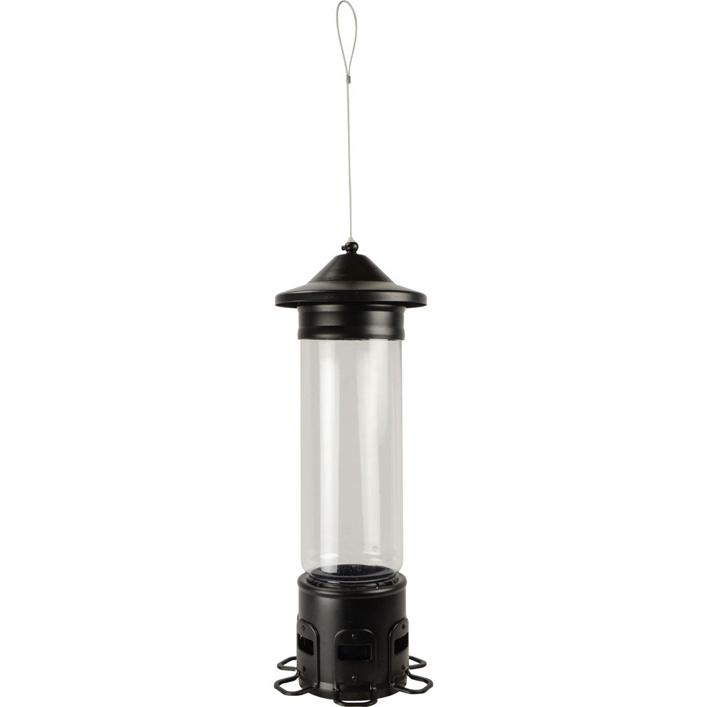 Squirrel Shield Pro Metal Tube Feeder (BLACK, 4 QT CAP)