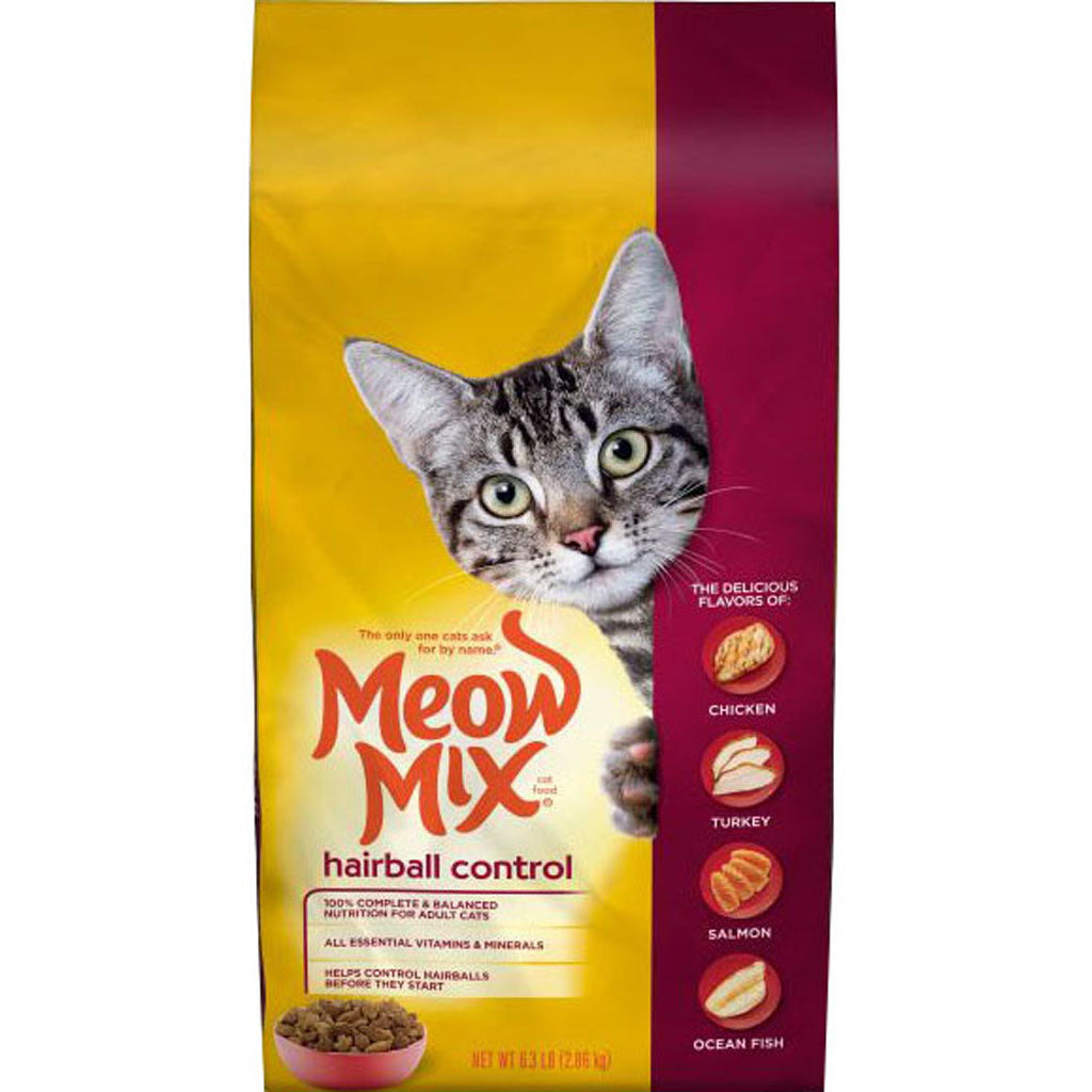 Meow Mix Hairball Control Dry Cat Food (CHICKEN/TURKEY/, 6.3 LB)