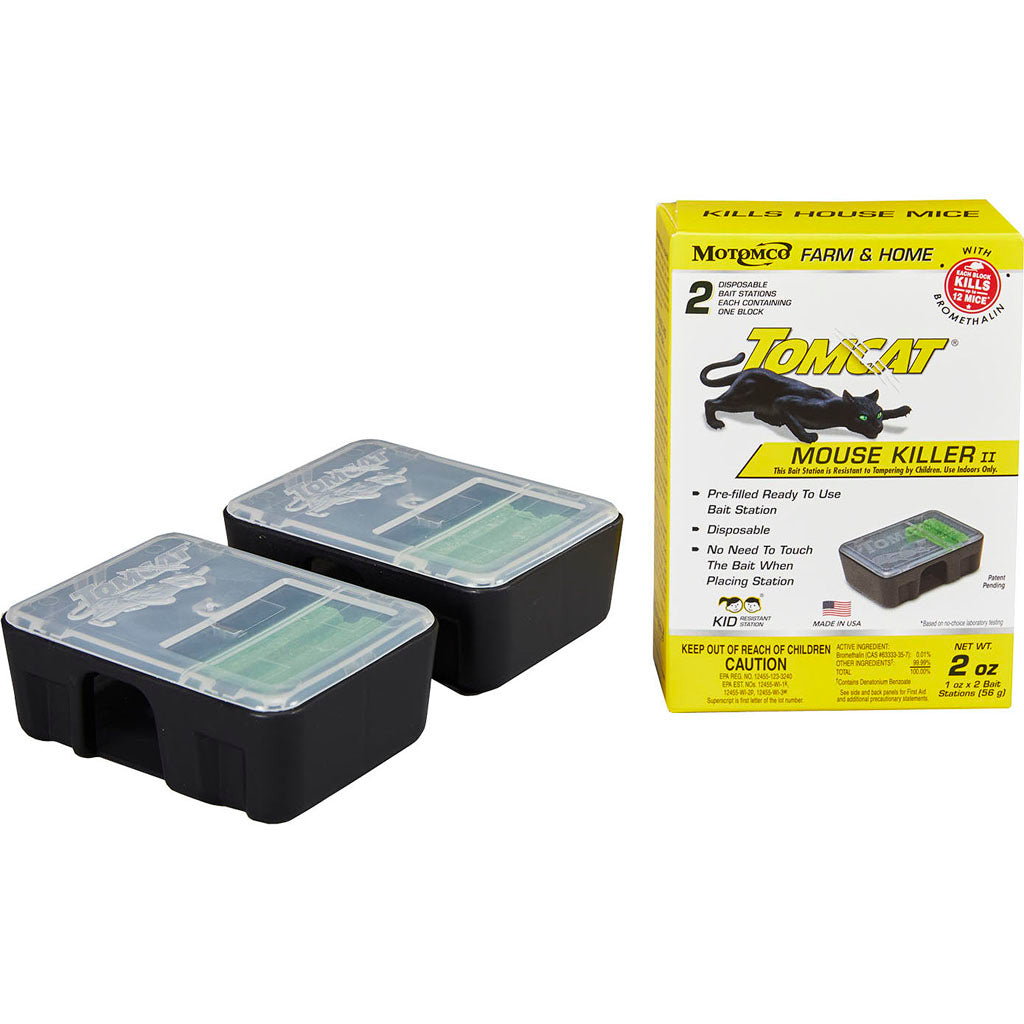 Tomcat Mouse Killer Ii Disposable Bait Station (BLACK, 1 OZ-2 CT)