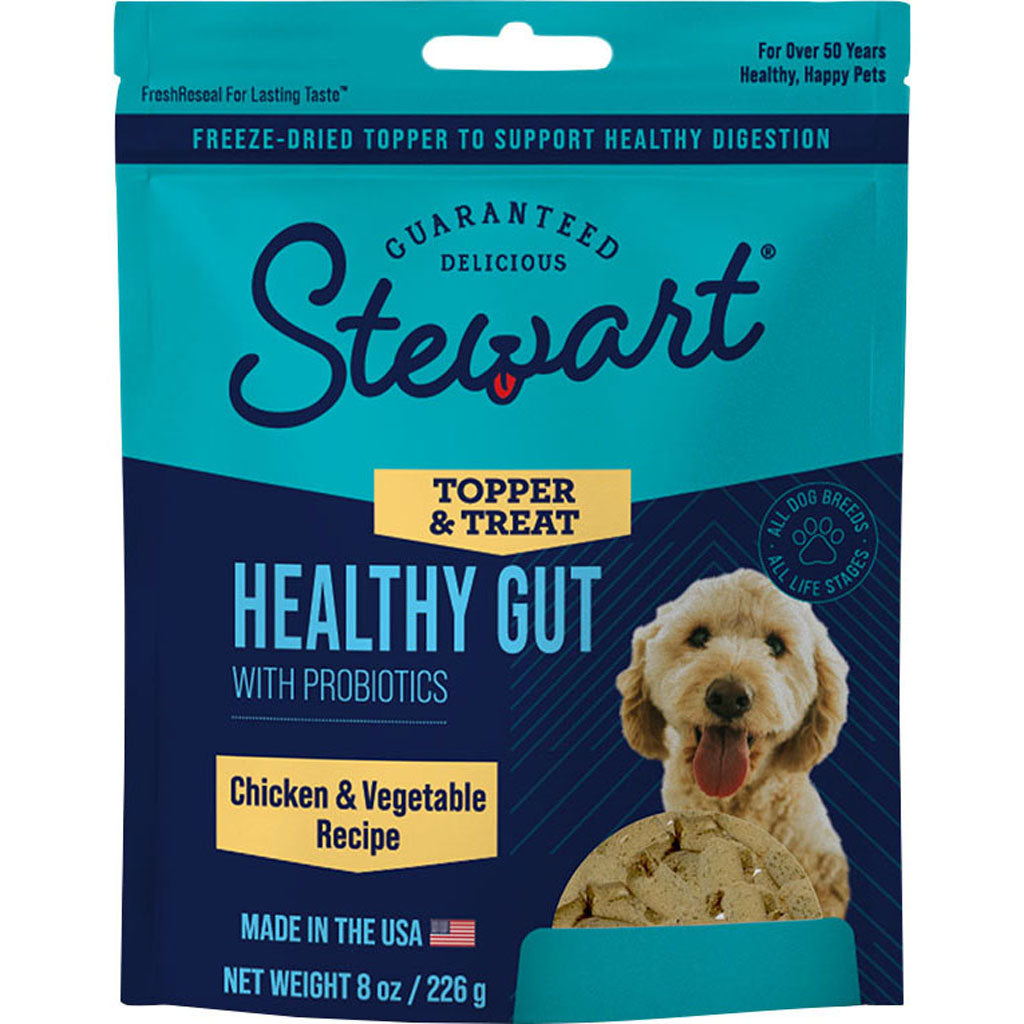 Stewart Freeze Dried Healthy Guts Dog Treats Pouch (CHICKEN, 8 OZ)