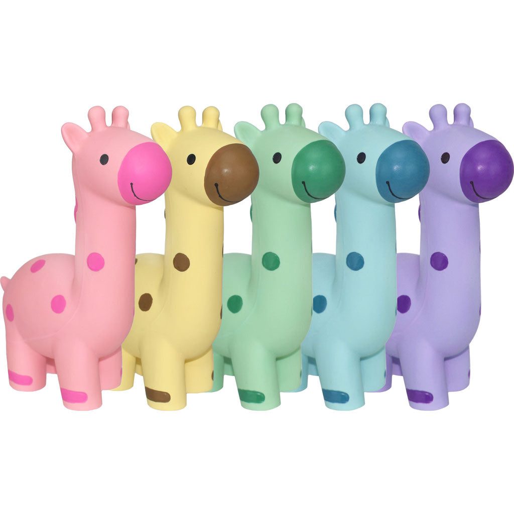 Multipet Minipet Giraffe Latex Dog Toy (ASSORTED, 5.75 IN)