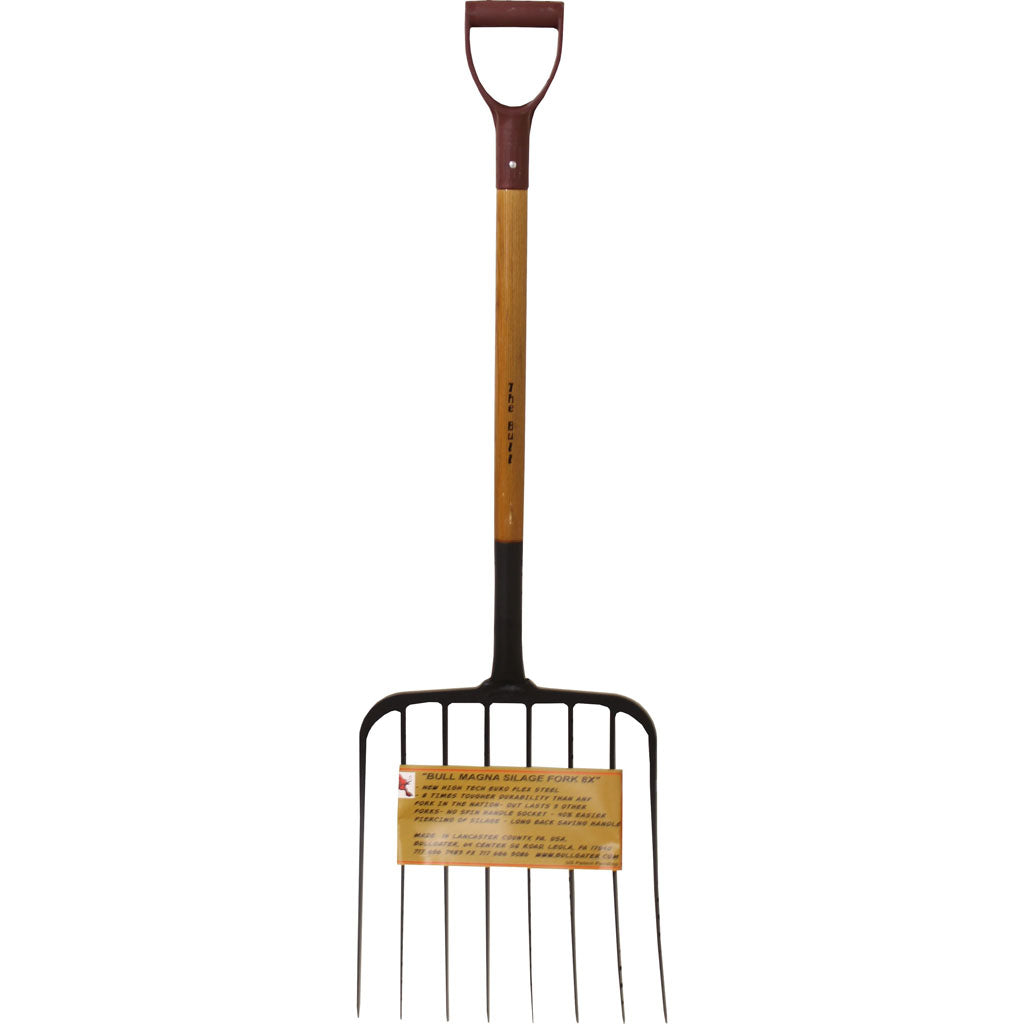 Bull Magna 8 Tine Silage Fork Long Handle (32 IN)