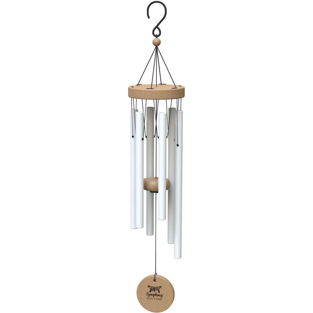 Nordic Habitat Wind Chime W/ Matte Finish (WHITE, 24 IN)